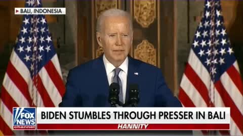 President Biden gaffes through presser