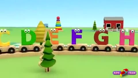 Learn Alphabet Train Song - 3D Animation Alphabet ABC Train song for children