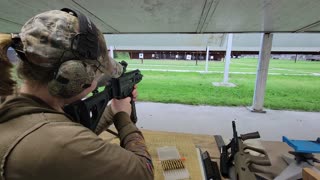 Czech lady shooting a Stribog in PA, USA