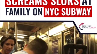 Racist Black Man Screams Slurs at Family On NYC Subway