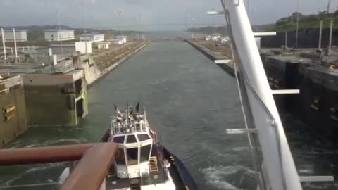 Crossing the world famous Panama Canal