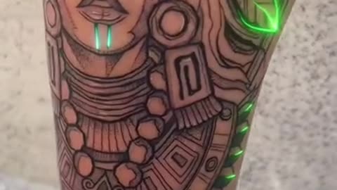 #how to make tattoo sticker# this amazing tattoo together LED lights 🤩🤩