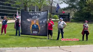 Check out the "welcoming party" that was waiting for Joe Biden in NH