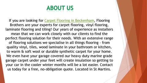 If you are looking for Carpet Flooring in Beckenham