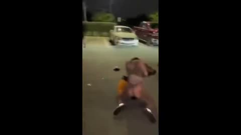 Clown World - COP Choke slams some hooker so hard all her hundreds fly out of her bra!