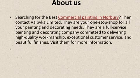 Best Commercial painting in Norbury.