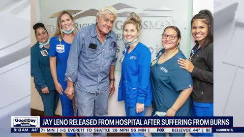 Jay Leno released from hospital after suffering severe burns