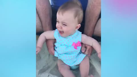 Funniest Babies on the Beach | Cute Baby Funny Moments-7
