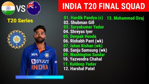 India Tour of New Zealand 2022 India Team New & Final T20 Squad IND squad for NZ 2022