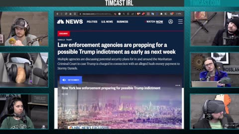 Tim Pool and crew react to reports Trump could be indicted next week.