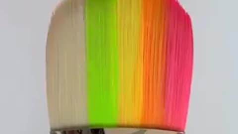 Painting a Rainbow Paintbrush #paint #painting #art