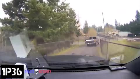 Dashcam Shows Thurston County Deputies Performing a PIT Maneuver on a Truck During a Wild Pursuit