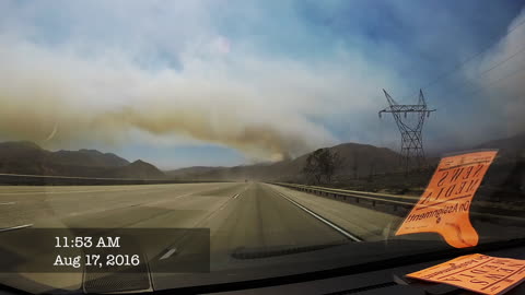 Dashcam captures magnitude of California wildfire