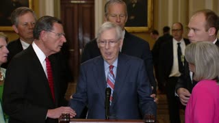 Sen. McConnell freezes midsentence during press conference