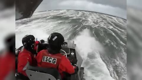 SHORE WIN: US Coast Guard Surf Crew Tackles Waves During Training Operation