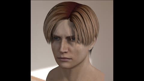 3d model human head male v6
