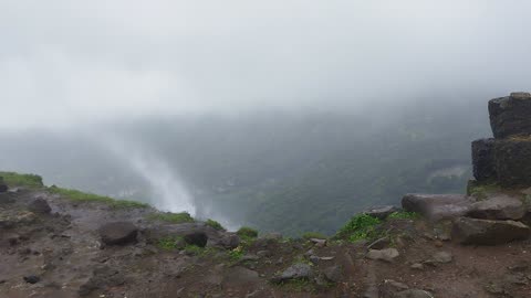 Reverse waterfall in india tracking fort lonavla