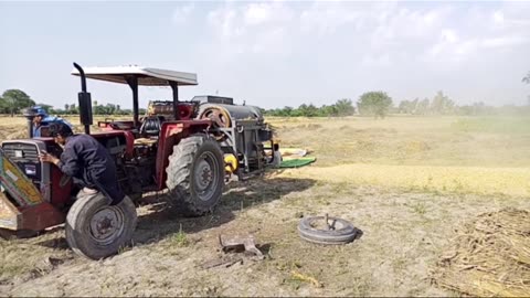 Wheat Threshing In Punjab Pakistan