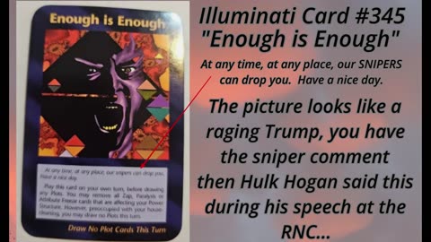 Illuminati Card #345 and Hulk Hogans comment at the RNC