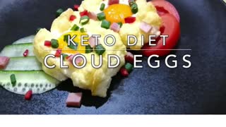 Simple Keto Breakfast With Eggs 😃 Cloud Eggs Recipe: Short 1 minute summary! 😃 #shorts