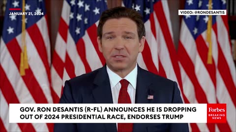 BREAKING NEWS- DeSantis Drops Out Of Presidential Race And Endorses Trump