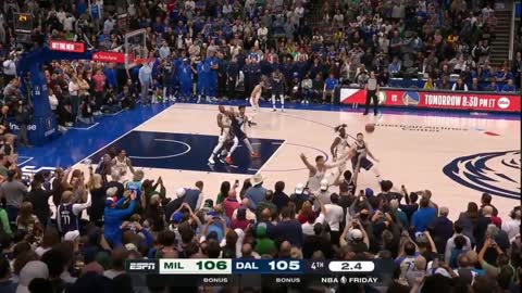 🚨 LOPEZ PUTS THE BUCKS UP 1 and Doncic misses the contested game-winning 3 at the buzzer