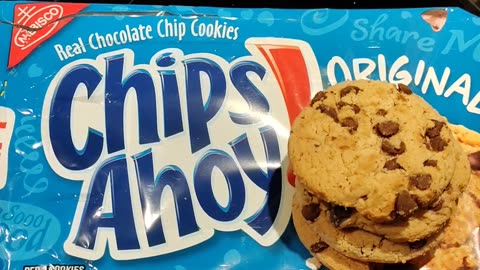 Eating Nabisco Party Chips Ahoy! Real Chocolate Chip Cookies, Dbn, MI, 8/6/23