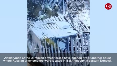 Russians sought to rescue their wounded fellow soldiers after house they gathered is hit in Bakhmut