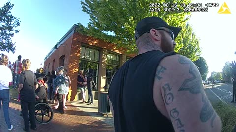 Antifa, Port Townsend Police, Guns, Riot Gear at Amy Sousa's Press Conference