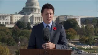 TRUDEAU STUMBLING HIS STATEMENT ON "CEASE FIRE"
