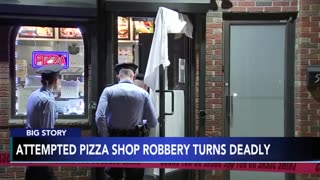 A Philly pizza place employee shot and killed an armed robber tonight.