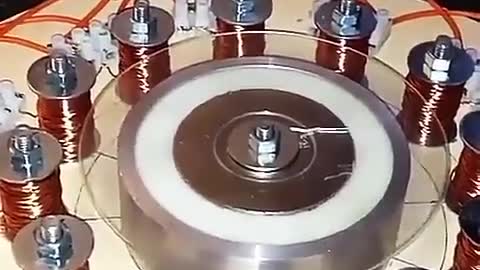 This Electro-Magnetic Engine based off Nikola Tesla’s Patented Design.