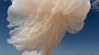 THE MOTHER OF CLOUDS IN THE DESERT IS VERY BEAUTIFUL