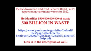 Please Read Rand Paul's Report on Government Waste