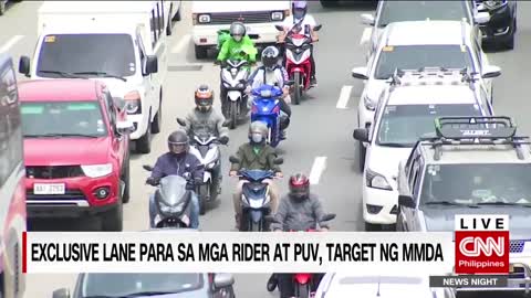 Exclusive lane para sa mga rider at PUV, target ng MMDA