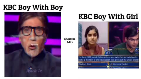 KBC Boy With Boy Vs KBC Boy With Girl !! Memes #viralmemes #mems