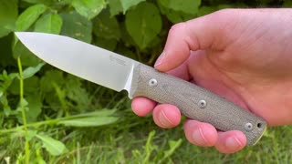 Lionsteel B35 Green Canvas Micarta! quick look by www.bushcraftcanada.com