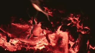 Footage of the fire of nature
