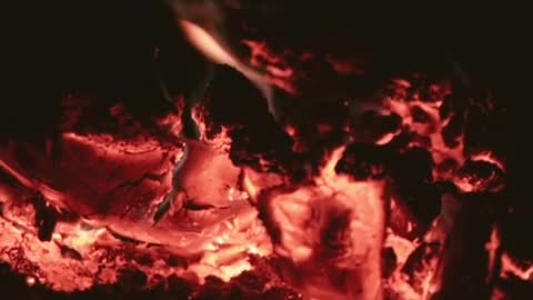 Footage of the fire of nature