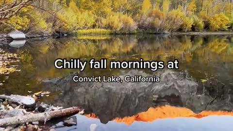 Chilly fall mornings atConvict Lake, California