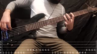 IN FLAMES - Only For The Weak Bass Cover(Tabs)