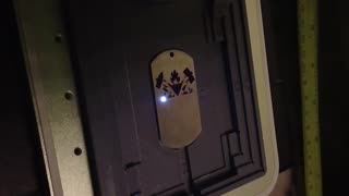 Laser Engraving Steel Dog Tag - xTool F1 - Hephaestus Tag