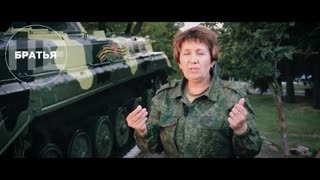 DPR Army servicewoman, callsign "Pobeda" (Victory)