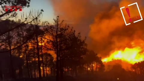 El incendio de Portbou ya ha quemado casi 500 hectáreas
