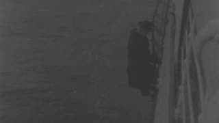 Pilot Leaving "Prinzessen Victoria Luise" At Sandy Hook (1903 Original Black & White Film)