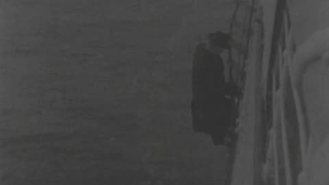 Pilot Leaving "Prinzessen Victoria Luise" At Sandy Hook (1903 Original Black & White Film)