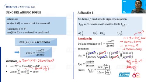 SEMESTRAL ADUNI 2021 | Semana 11 | Trigonometría S1
