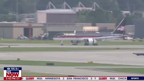 Trump Force One Lands In Milwaukee