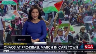 Chaos at pro-Israel march in Cape Town, South Africa