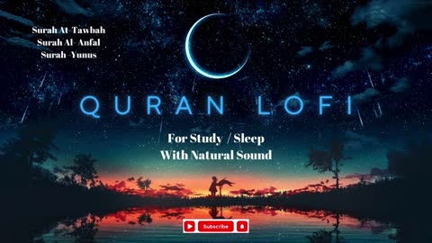 Lofi Theme Quran | Quran for Sleep/Study Sessions - Relaxing Quran {Rain Sound} #quran #viral